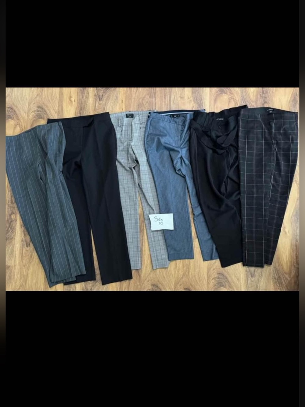 Women's Black and Gray Tailored Dress Pants - Versatile Workwear